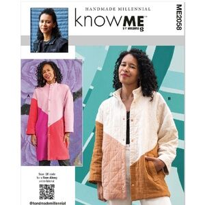 ME2058 Know Me Sewing Pattern Misses' Coat by Handmade Millennial 16-24